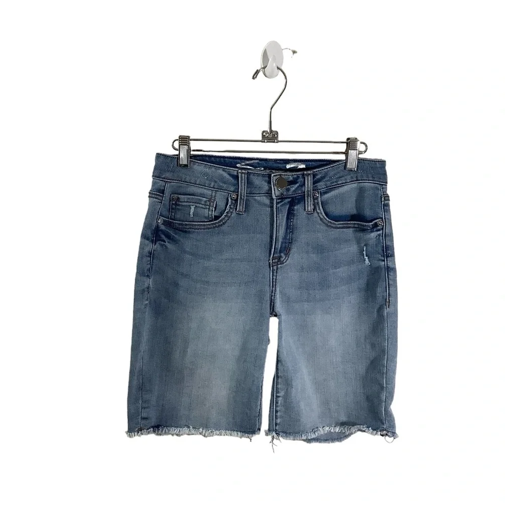 Seven7 Sunset Denim Bermuda Shorts - Picture 1 of 5
